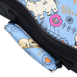 CLOUDMUSIC Ukulele Case Hawaiian Flowers Flamingo Pink Animals Bag Backpack For Soprano Concert (Soprano, Panda In Blue)