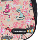 CLOUDMUSIC Ukulele Case Kitten Cat Pink Cute Animal Case For Kids Girls (Cat)