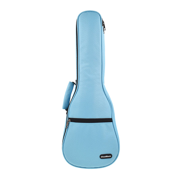 CLOUDMUSIC Ukulele Case 10mm Padded Ukulele Backpack Case Soprano Concert Tenor Ukulele Case Black Blue Grey (Blue)