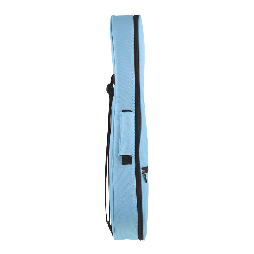 Housse Pour Ukulélé 21 Pouces Fleurs Bleues - Étui Rembourré Avec Sangle Réglable Pour Soprano