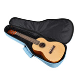 CLOUDMUSIC Ukulele Case 10mm Padded Ukulele Backpack Case Soprano Concert Tenor Ukulele Case Black Blue Grey (Blue)