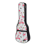 CLOUDMUSIC Ukulele Case Hawaiian Flowers Flamingo Pink Animals Bag Backpack For Soprano Concert (Soprano, Flamingo In White)