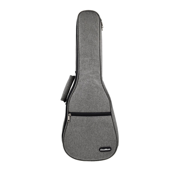 CLOUDMUSIC Ukulele Case 10mm Padded Ukulele Backpack Case Soprano Concert Tenor Ukulele Case Black Blue Grey (Grey)