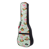 CLOUDMUSIC Ukulele Case Hawaiian Flowers Flamingo Pink Animals Bag Backpack For Soprano Concert (Soprano, Flamingo In Green)