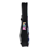 CLOUDMUSIC Ukulele Case Water Resistant Waterproof Ukulele Backpack Hawaiian Hibiscus Flowers For Soprano Concert (Soprano, Flowers in dark blue)