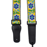 CLOUDMUSIC Guitar Strap Jacquard Weave Strap With Leather Ends Vintage Classical Pattern Design Guitar Picks Free