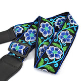 CLOUDMUSIC Guitar Strap Jacquard Weave Strap With Leather Ends Vintage Classical Pattern Design Guitar Picks Free
