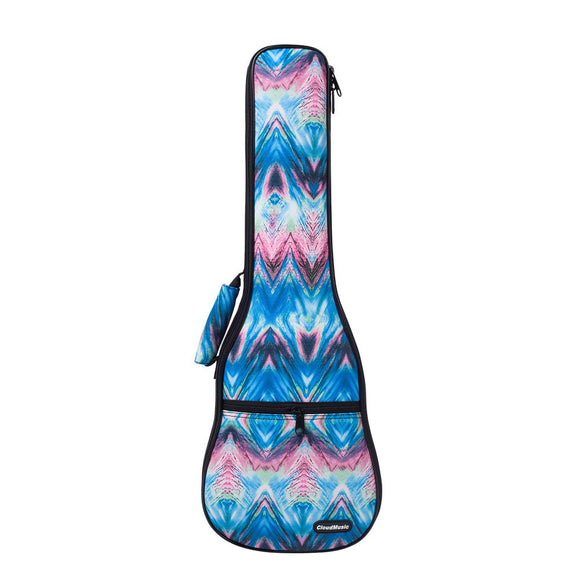 CloudMusic Top Quality Concert Ukulele Bag 2016 Fashion Gig Bag Adjustable Straps Blue Wave