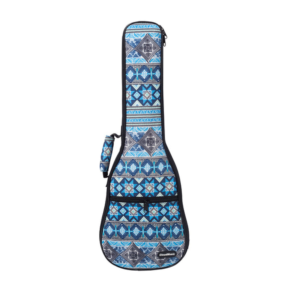 CLOUDMUSIC National Hawaiian Ukulele Bag Ukulele Case ( Bohemian Blue)