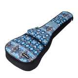 CLOUDMUSIC National Hawaiian Ukulele Bag Ukulele Case ( Bohemian Blue)