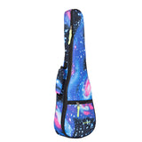 CLOUDMUSIC Starry Cotton Ukulele Bag Blue Fashion Gig Bag Adjustable Straps