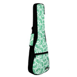 CLOUDMUSIC Top Quality Concert Ukulele Bag 2016 Fashion Gig Bag Adjustable Straps Paisley Pattern Green