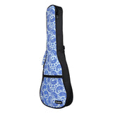 CloudMusic® Top Quality Concert Ukulele Bag 2016 Fashion Colourful Gig Bag Adjustable Straps Paisley Pattern Blue