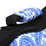 CloudMusic® Top Quality Concert Ukulele Bag 2016 Fashion Colourful Gig Bag Adjustable Straps Paisley Pattern Blue