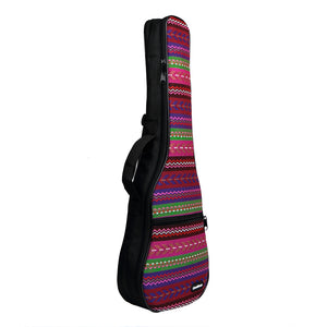 CLOUDMUSIC National Hawaiian Bohemian Ukulele Case Ukulele Bag Backpack (Red)