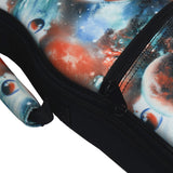 CloudMusic Soprano Ukulele Bag Galaxy Case Fashion Ukulele Gig Bag With Black Adjustable Straps Blue Green Starry Night Planet Patter
