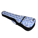 CloudMusic® Top Quality Concert Ukulele Bag 2016 Fashion Colourful Gig Bag Adjustable Straps Paisley Pattern Blue