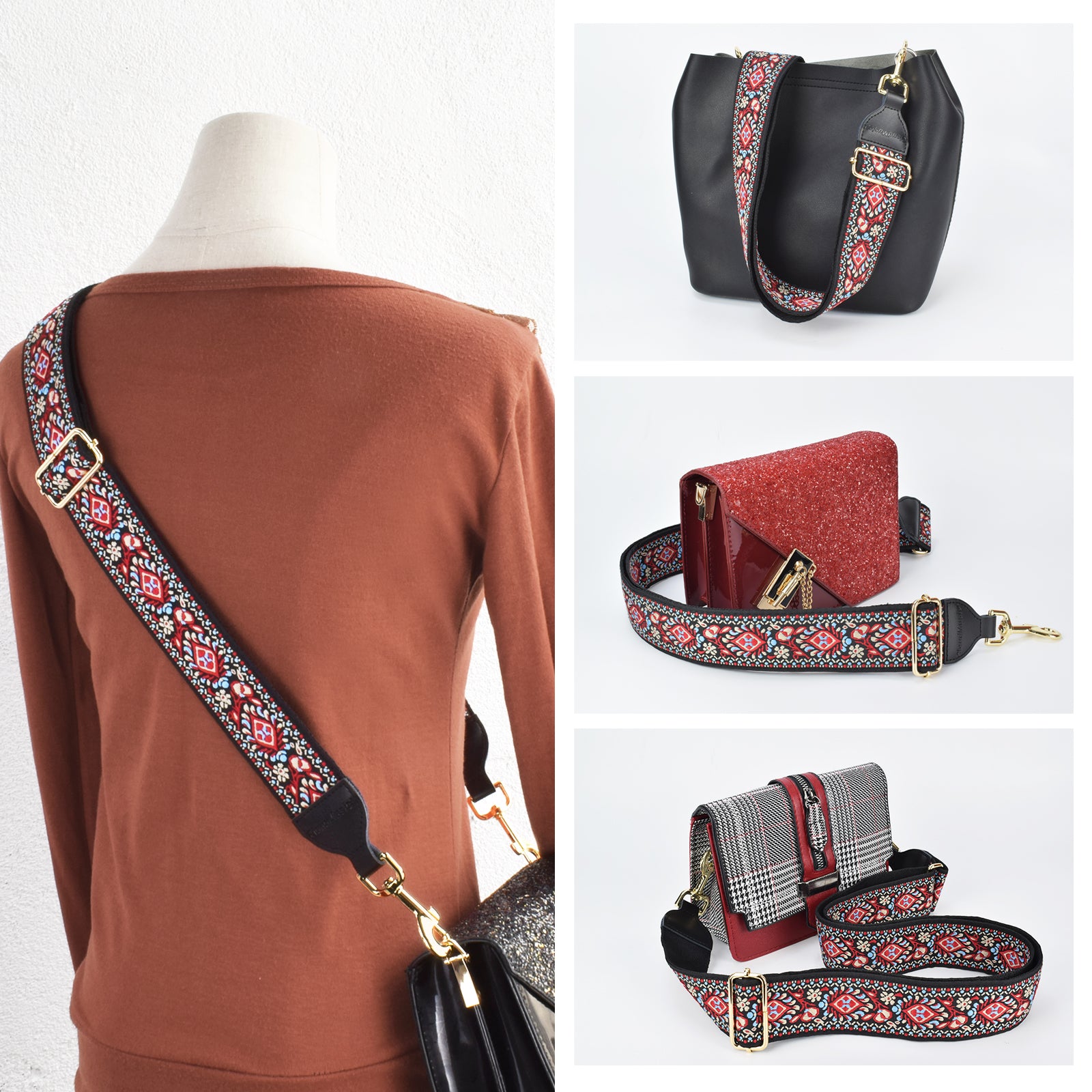 Adjustable Strap Bag, Guitar Strap Handbag, Accessory for Bags