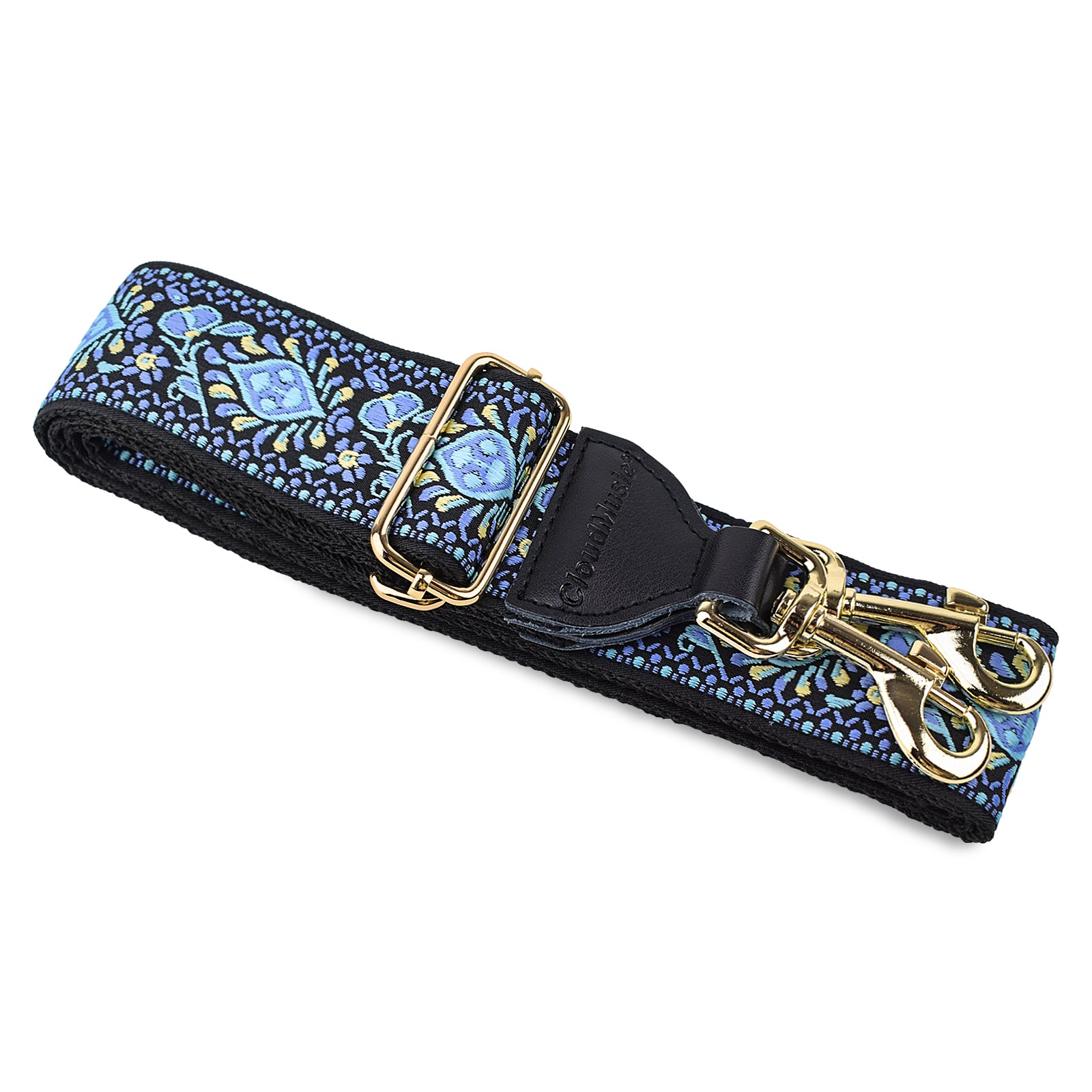 Rockstar Studded Blue Handbag Crossbody Straps Removable Beads Studs NEW