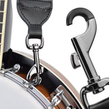 CLOUDMUSIC Banjo Strap Guitar Strap For Handbag Purse Jacquard Woven With Leather Ends And Metal Clips(Shiny Triangle)