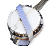 CLOUDMUSIC Banjo Strap Guitar Strap For Handbag Purse Jacquard Woven With Leather Ends And Metal Clips(Shiny Fancy)