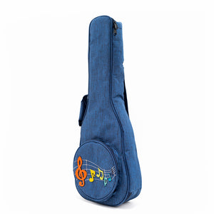 CloudMusic Hawaiian Ukulele Bag Ukulele Case With 3D Bag (Blue Musical)