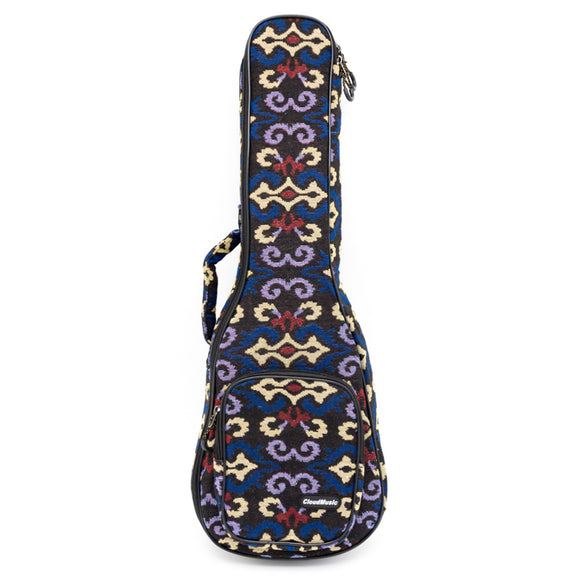 CLOUDMUSIC Ethnice Ukulele Case Ukulele Bag Padded Ukulele Backpack Bag With Adjust Strap (Style 38)