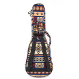 CLOUDMUSIC Ethnice Ukulele Case Ukulele Bag Padded Ukulele Backpack Bag With Adjust Strap (Style 35)
