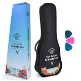 CloudMusic  Fun Color Soprano Ukulele Kit High Gloss With Gig Bag Picks