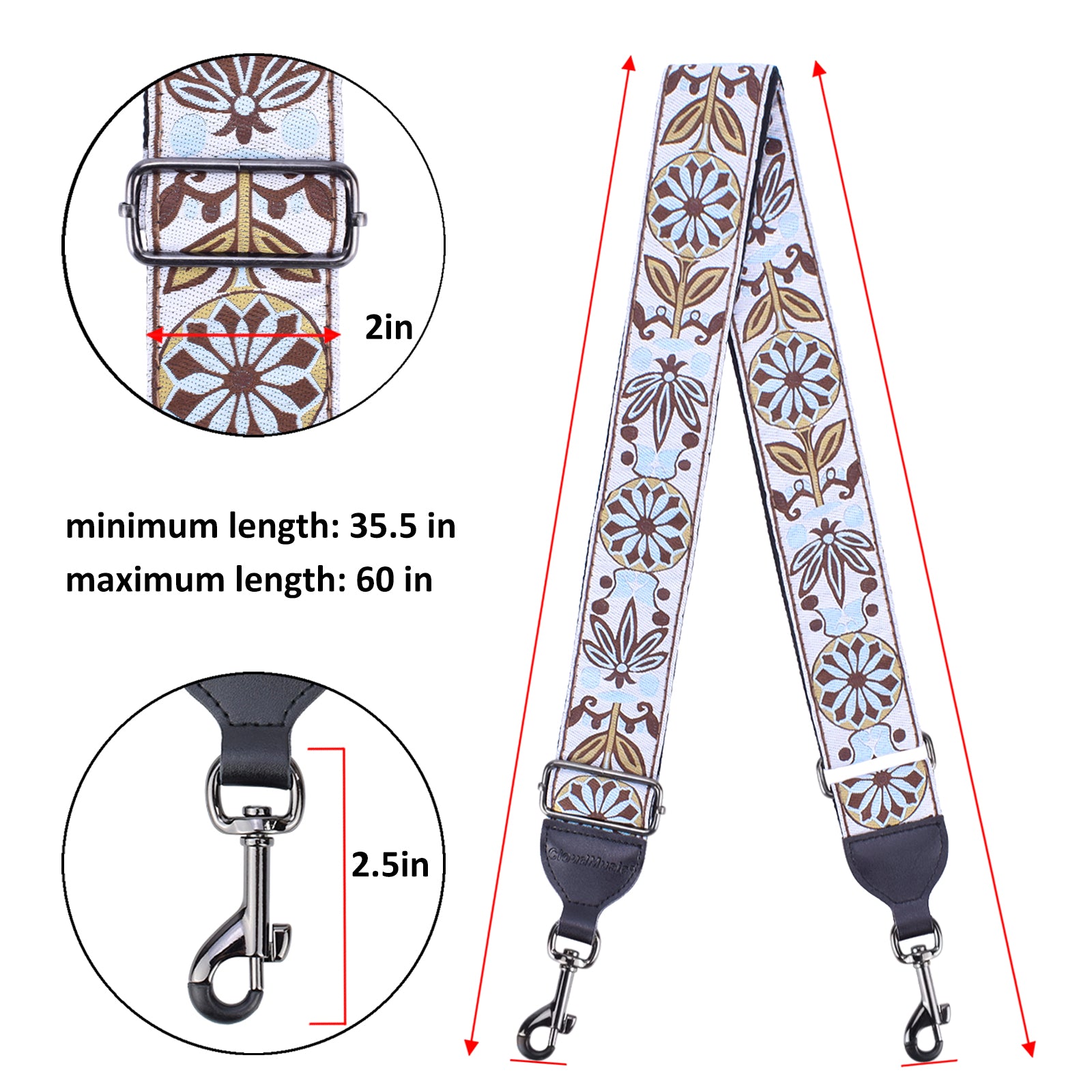 Jacquard Woven Handbag Strap - Fashion Purse strap