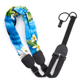 CLOUDMUSIC Colorful Hawaiian Jacquard Woven J Hook Clip On Ukulele Strap Ukulele Belt For Soprano Concert Tenor Ukulele (Scarf Style 3)