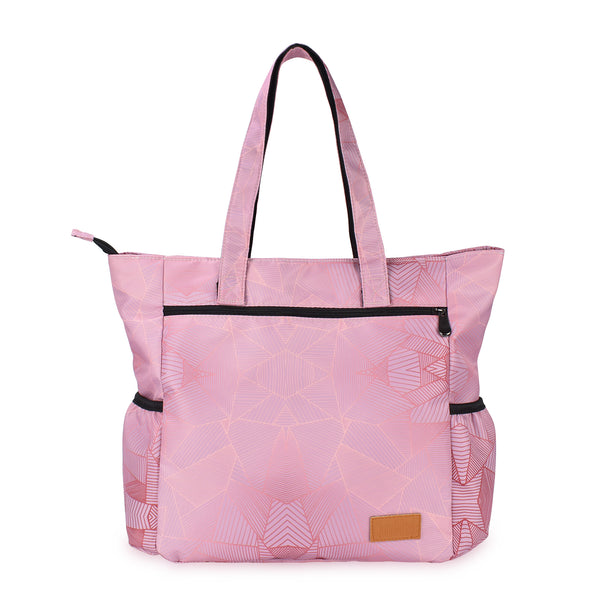 CLOUDMUSIC Women's Large Shoulder Tote Bag - Water-Resistant Nylon, Multi-Pocket, Travel Gym Shopping Bag