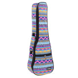 CLOUDMUSIC Hawaiian Ukulele Case Blue Rainbow Backpack 10mm Padded Bag For Concert