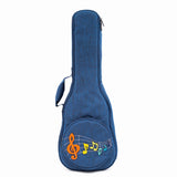 CloudMusic Hawaiian Ukulele Bag Ukulele Case With 3D Bag (Blue Musical)