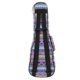 CLOUDMUSIC Hawaiian Ukulele Case Blue Rainbow Backpack 10mm Padded Bag For Concert