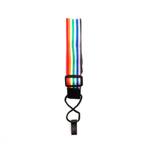 CLOUDMUSIC Colorful Hawaiian Jacquard Woven J Hook Clip On Ukulele Strap Ukulele Belt For Soprano Concert Tenor Ukulele (Rainbow)