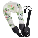 CLOUDMUSIC Ukulele Strap No Drilling Ukulele Strap J Hook Ukulele Clip On Ukulele Strap For Soprano Concert Tenor Baritone (Scarf Flamingo)