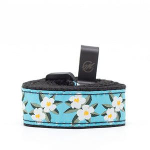 CLOUDMUSIC Colorful Hawaiian Jacquard Woven J Hook Clip On Ukulele Strap Ukulele Belt For Soprano Concert Tenor Ukulele (Pink Flowers)