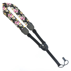 CLOUDMUSIC Colorful Hawaiian Jacquard Woven J Hook Clip On Ukulele Strap Ukulele Belt For Soprano Concert Tenor Ukulele