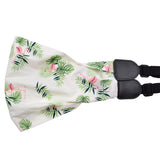 CLOUDMUSIC Ukulele Strap No Drilling Ukulele Strap J Hook Ukulele Clip On Ukulele Strap For Soprano Concert Tenor Baritone (Scarf Flamingo)