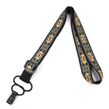CLOUDMUSIC Colorful Hawaiian Jacquard Woven J Hook Clip On Ukulele Strap Ukulele Belt For Soprano Concert Tenor Ukulele (Pink Flowers)