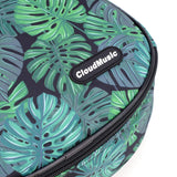 CLOUDMUSIC Ukulele Case Backpack Straps Bag For Tenor(Monstera)