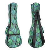 CLOUDMUSIC Ukulele Case Backpack Straps Bag For Tenor(Monstera)